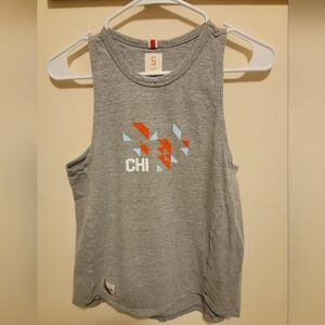 Tracksmith Gray Tank Top with Red and Blue Accents